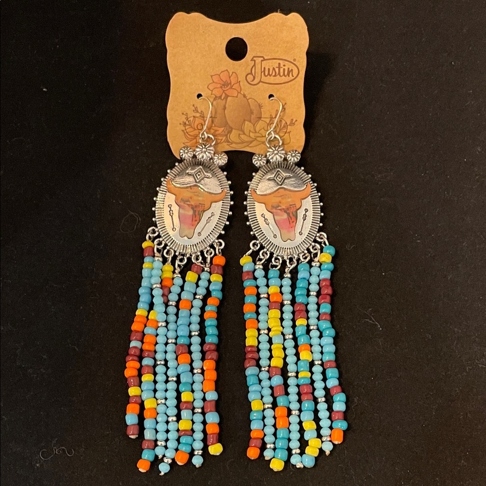 Justin Boots Southwestern Beaded Earrings